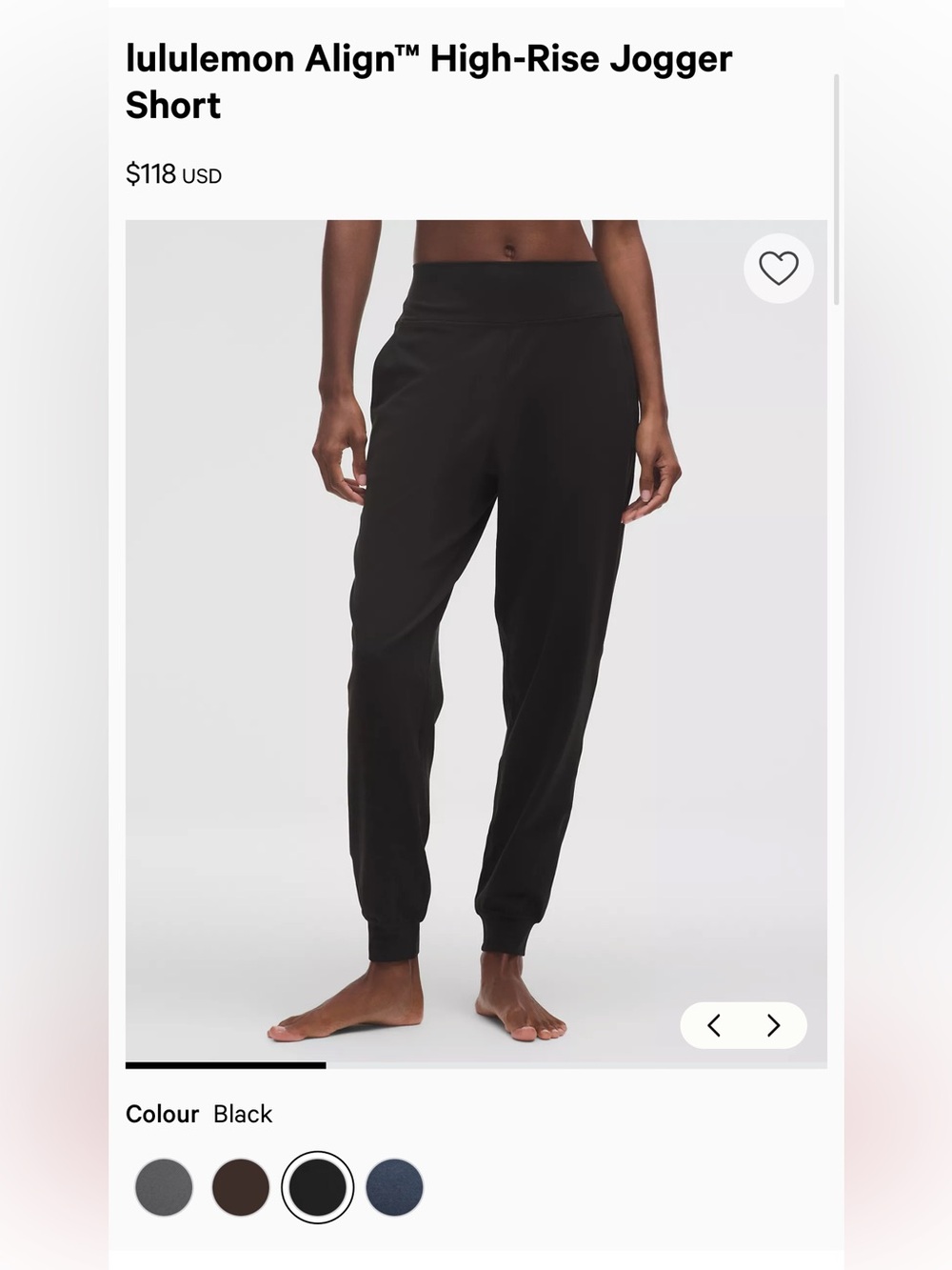NWT lululemon Black Align High Rise Joggers with Tag